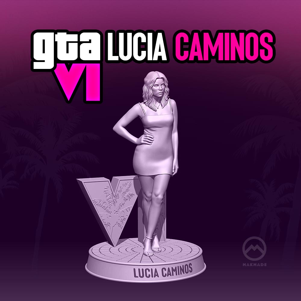 GTA6 LUCIA CAMINOS - Premium Statue 3D 3MF Model
