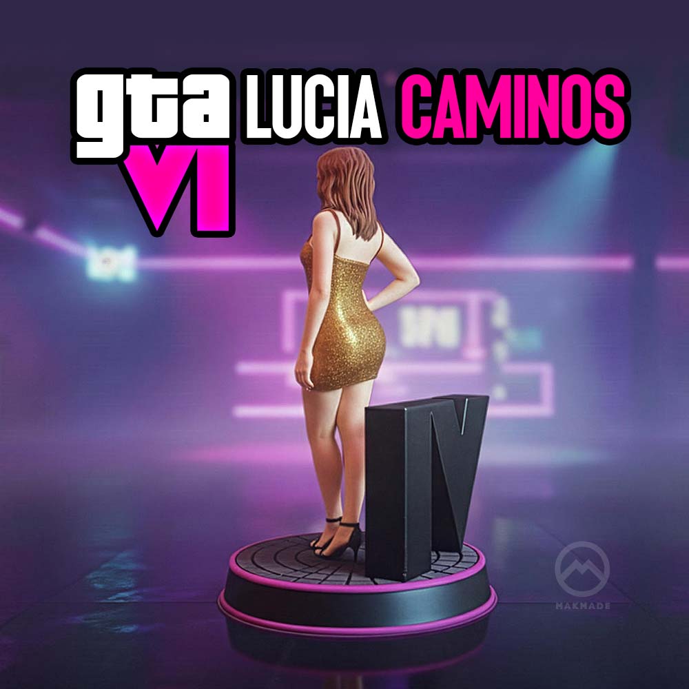 GTA6 LUCIA CAMINOS - Premium Statue 3D 3MF Model — view 4