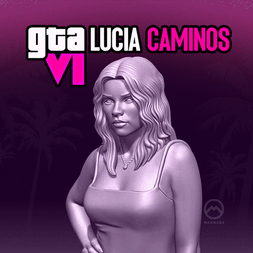GTA6 LUCIA CAMINOS - Premium Statue 3D 3MF Model — view 5