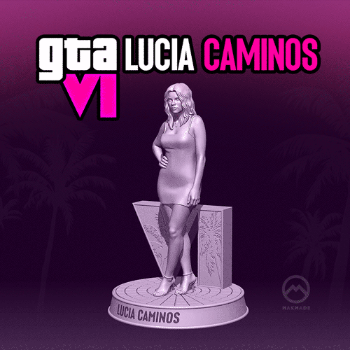 GTA6 LUCIA CAMINOS - Premium Statue 3D 3MF Model — view 6