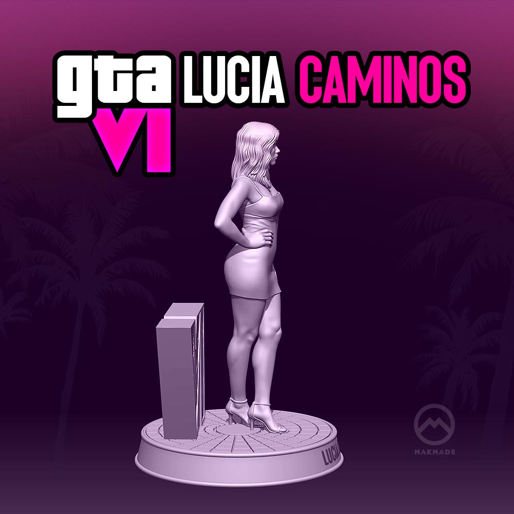 GTA6 LUCIA CAMINOS - Premium Statue 3D 3MF Model — view 7