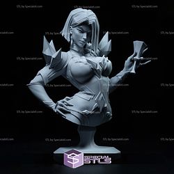 Emma Frost Marvel Rival and Glass Bust STL Files 3D Model