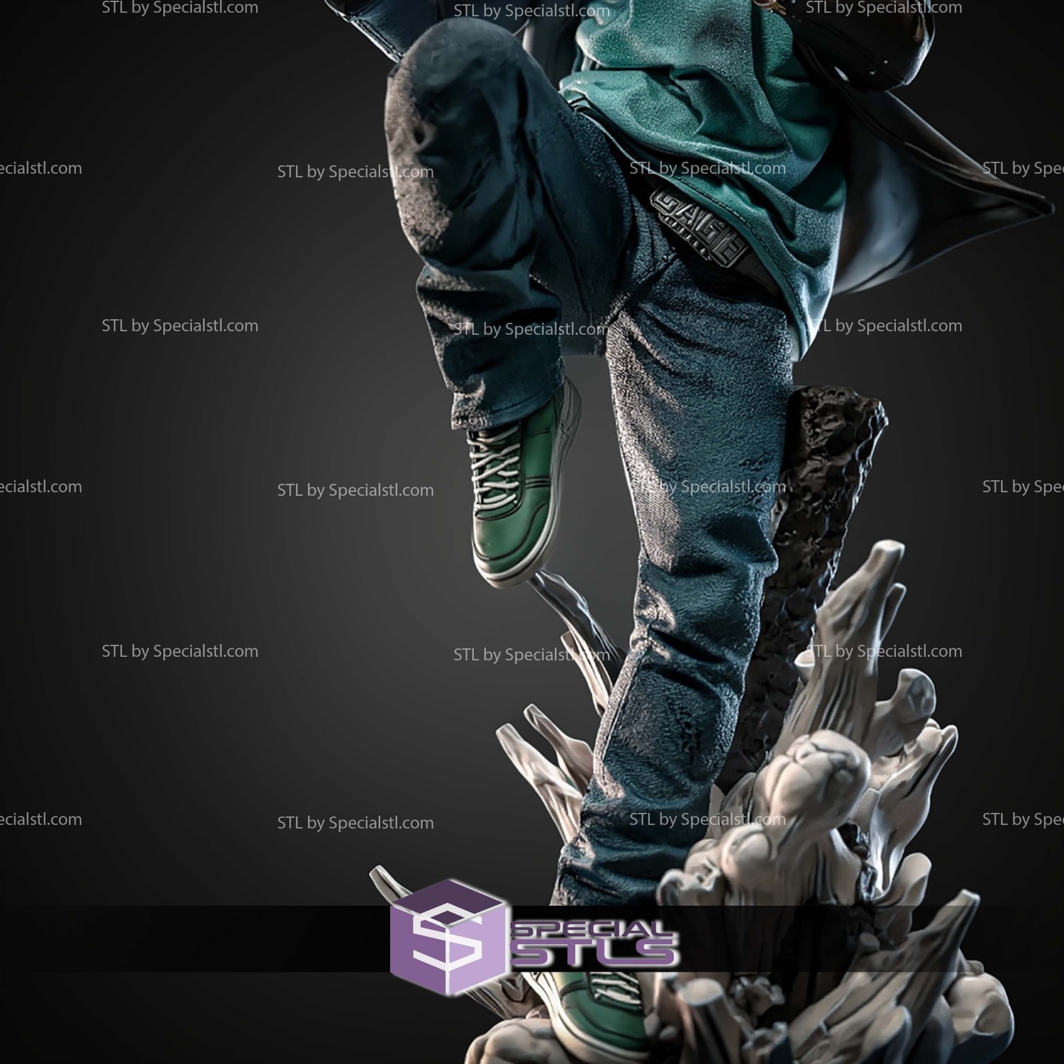 Johny Cage Mortal Kombat STL Files 3D Model — view 4