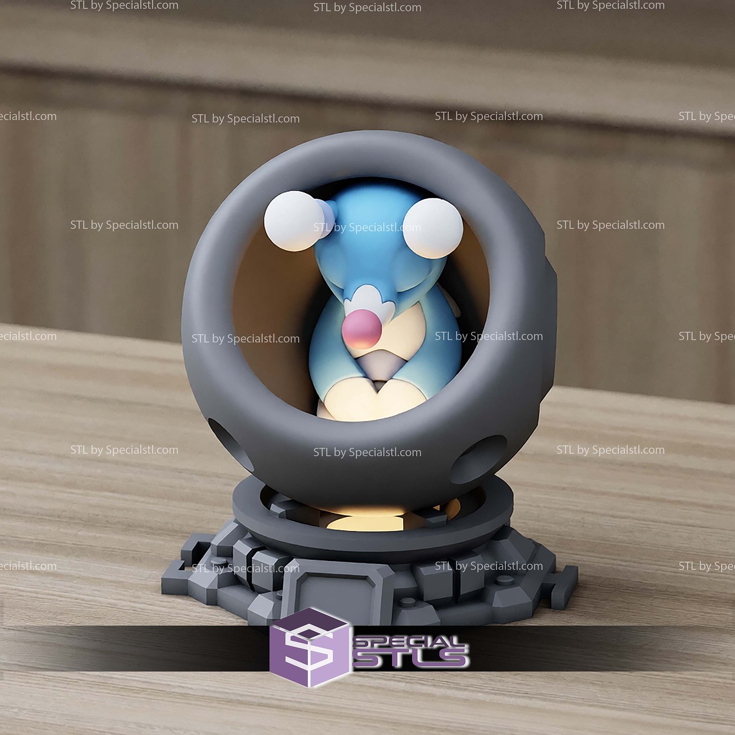 Super Basic Pokemon STL Brionne Healing Machine 3D Model — view 2
