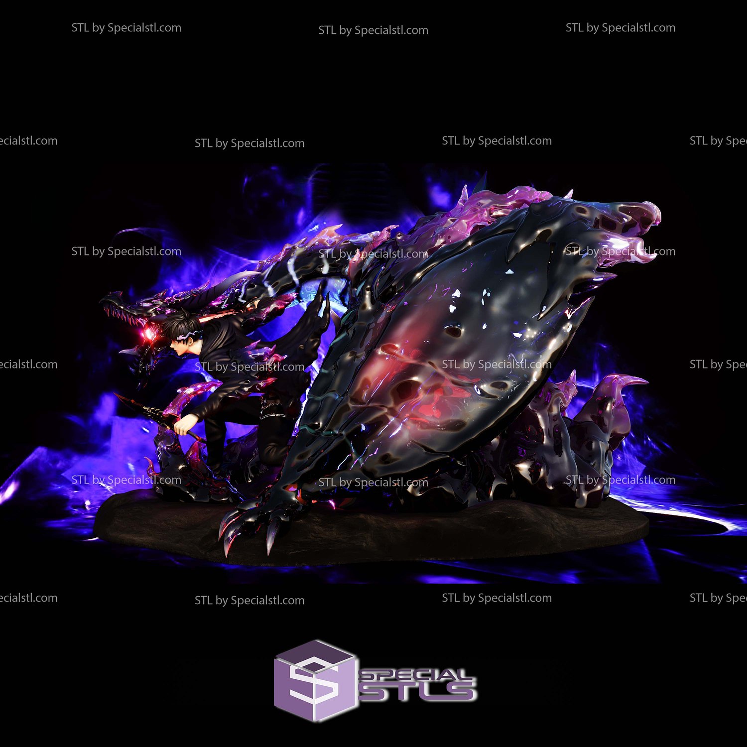 Sung Jin Woo and Kaisel 3D Printer Files STL Model — view 2