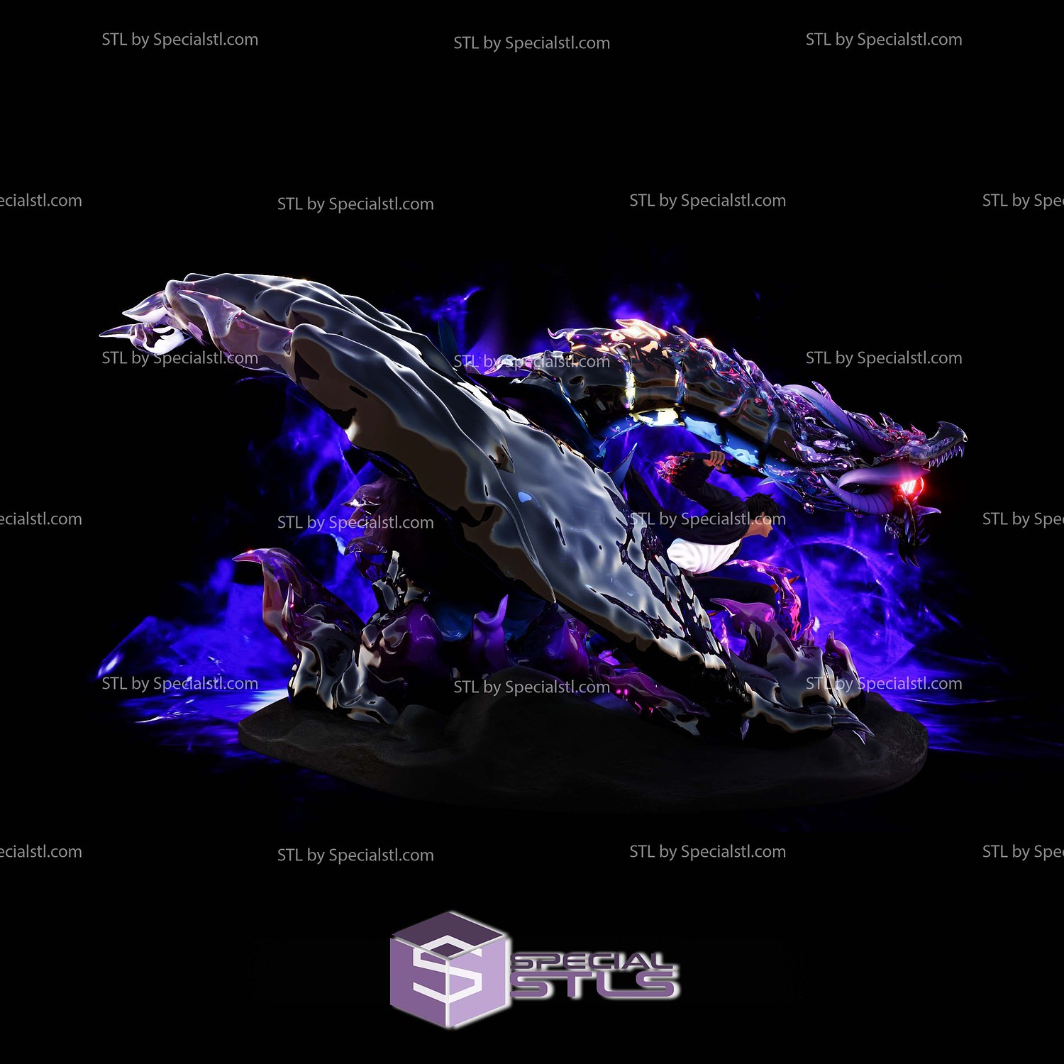Sung Jin Woo and Kaisel 3D Printer Files STL Model — view 4