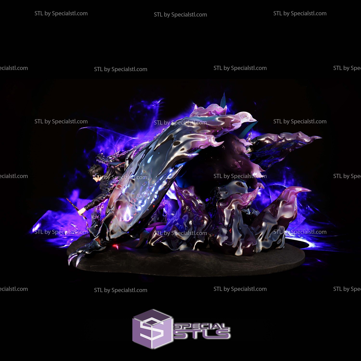 Sung Jin Woo and Kaisel 3D Printer Files STL Model — view 5