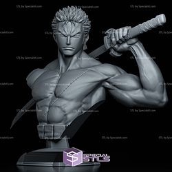 Zoro Purple Flame Bust 125mm 3D Printer Files STL Model