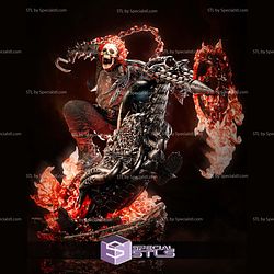 Ghost Rider in Flames 3D Printer Files STL Model
