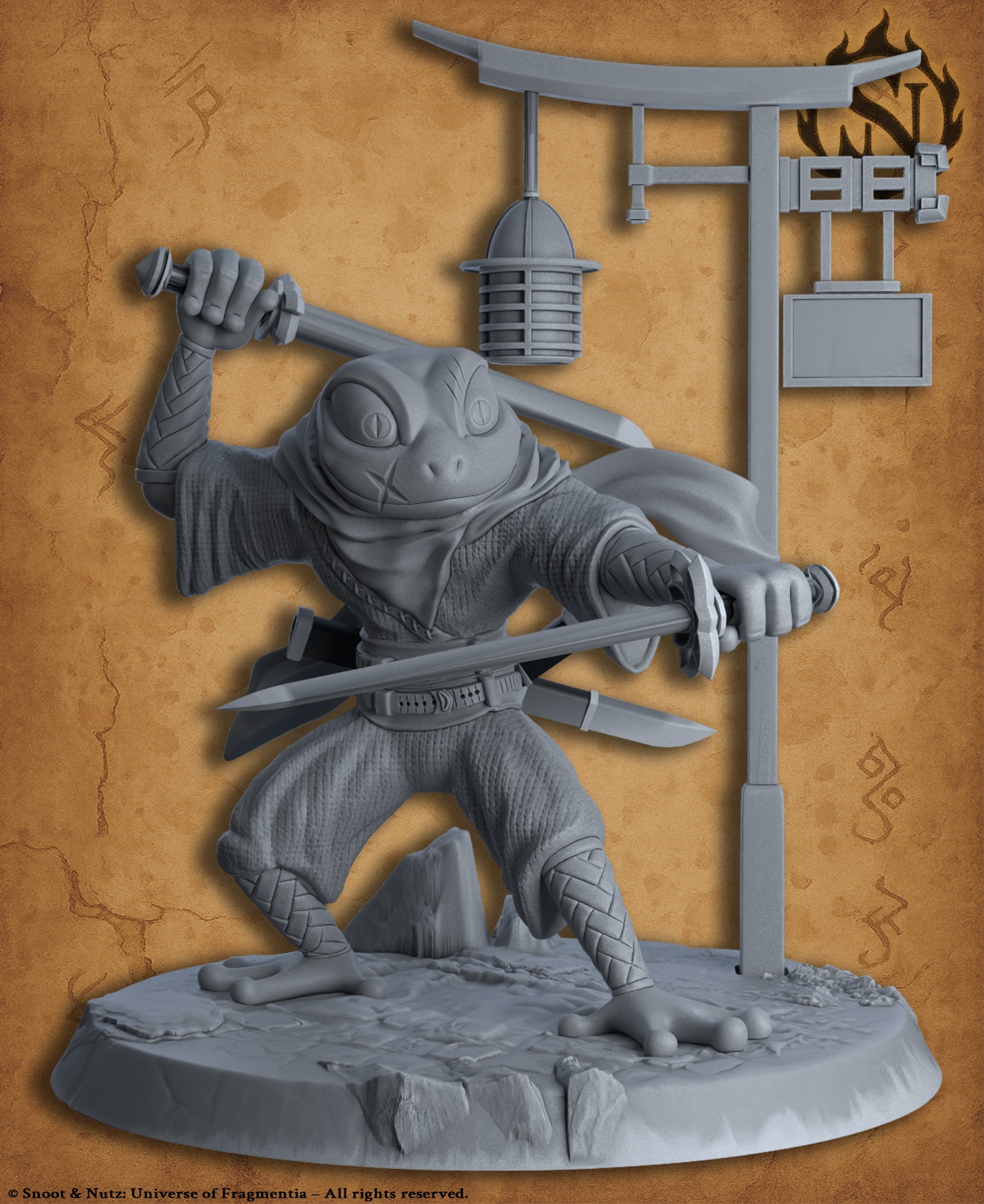 The Voiceless Blade - DnD Miniature for 5e RPG and Tabletop Wargames inspired 3D STL Model