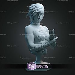 Bust of Vi Arena Fighter 89mm STL Files 3D Model