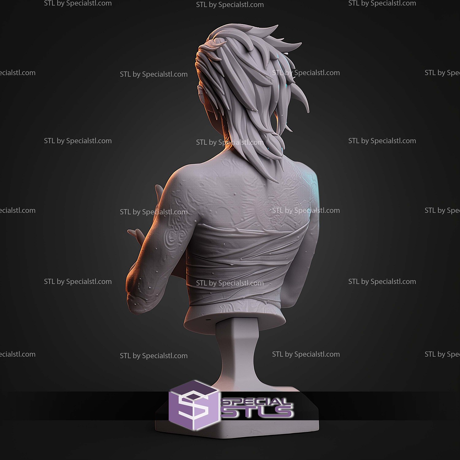 Bust of Vi Arena Fighter 89mm STL Files 3D Model — view 7