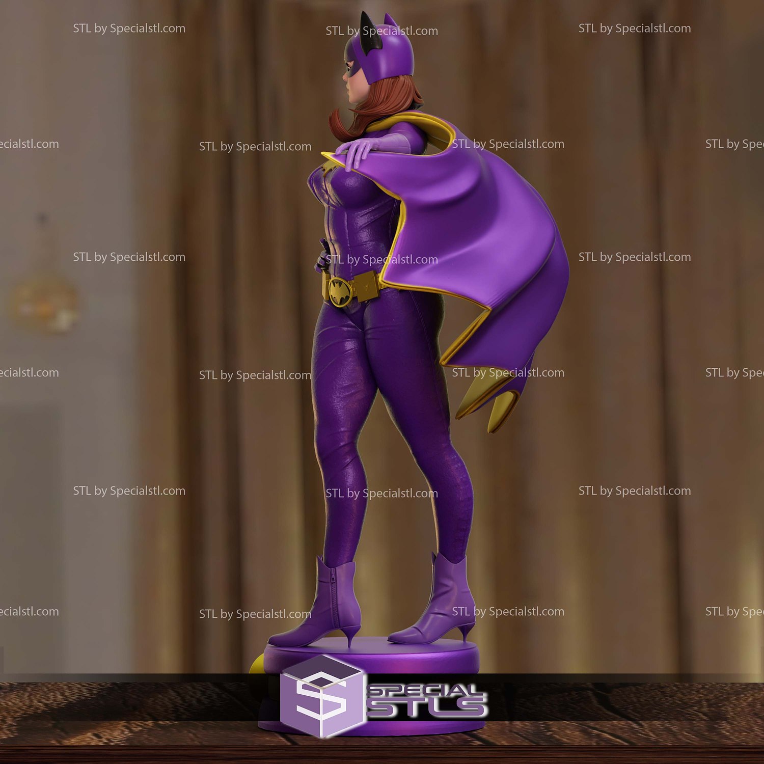 Batgirl 1966 Sculptures 3D Printing STL Model — view 3