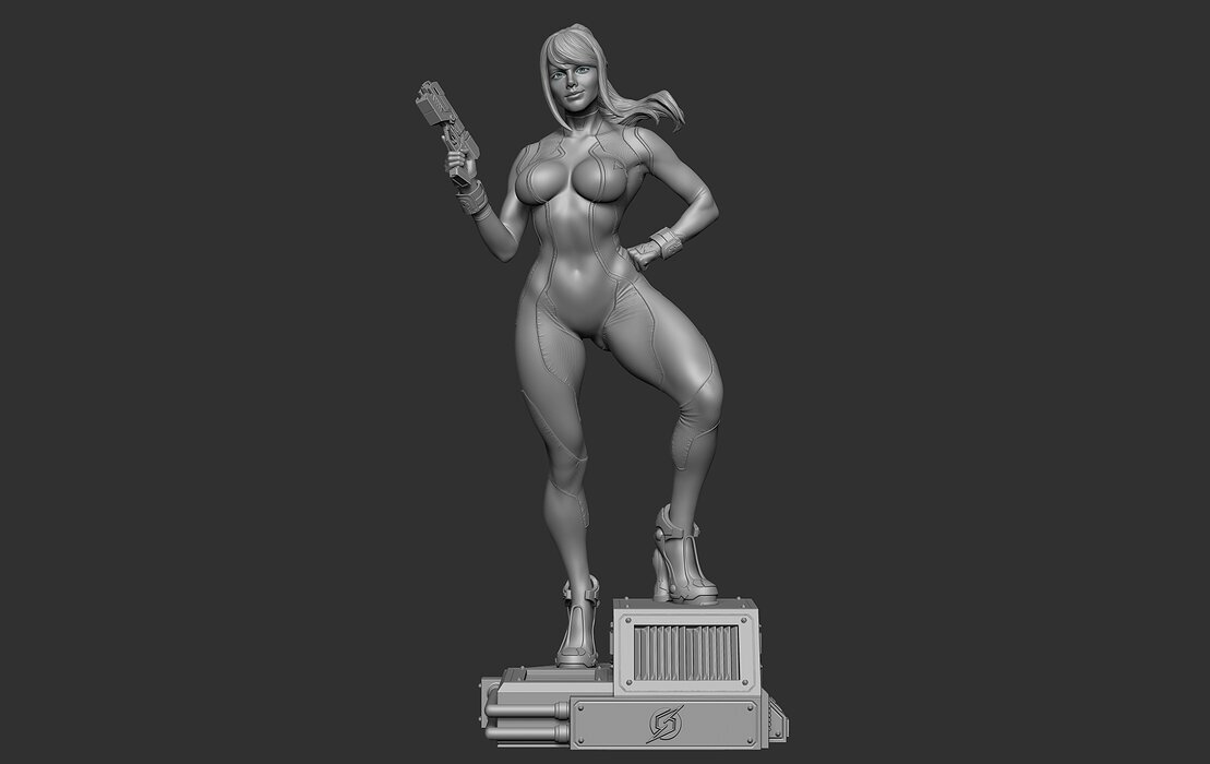 Samus Zero suit 3D Model STL Model — view 5