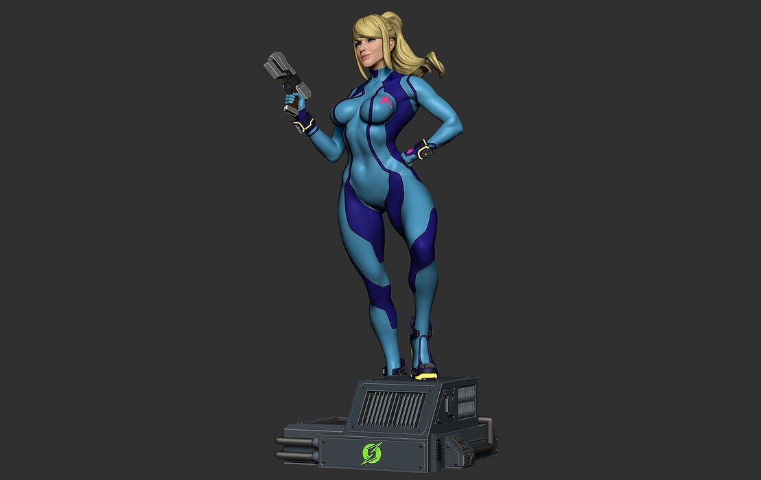 Samus Zero suit 3D Model STL Model — view 6