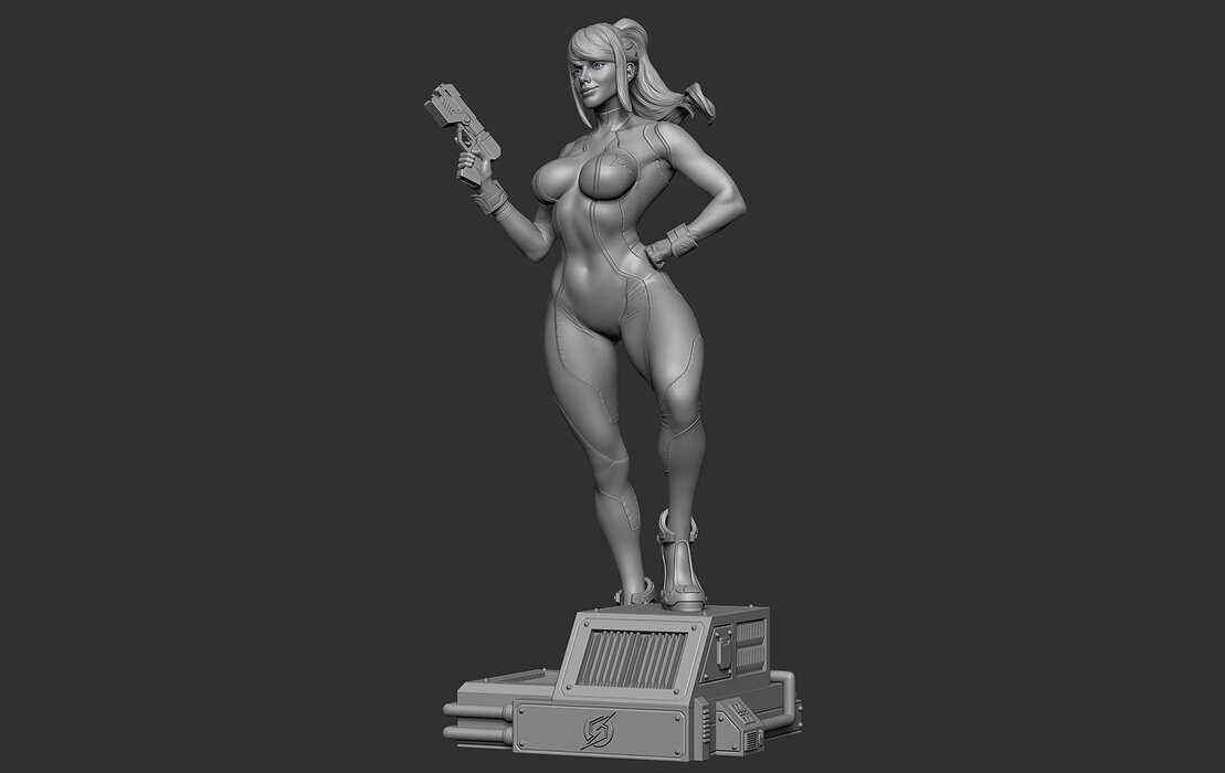 Samus Zero suit 3D Model STL Model — view 7