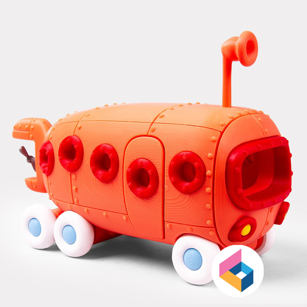 Foldable Bikini Bottom Bus 3D STL Model