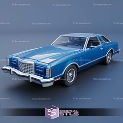 Ford Thunderbird 1977 Sculptures 3D Printing STL Model