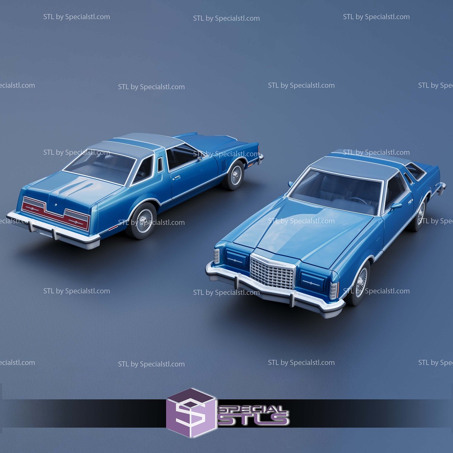 Ford Thunderbird 1977 Sculptures 3D Printing STL Model — view 2
