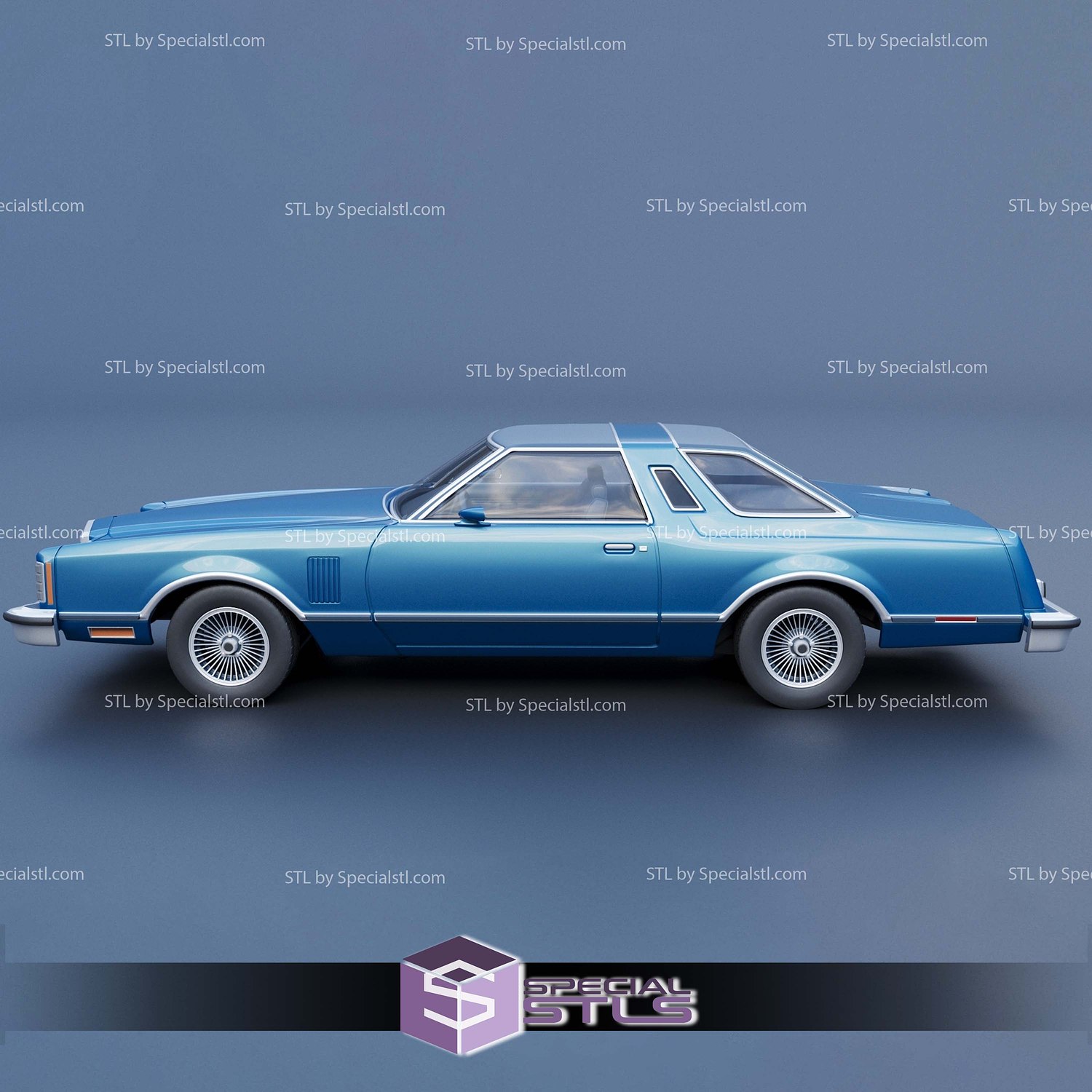 Ford Thunderbird 1977 Sculptures 3D Printing STL Model — view 4