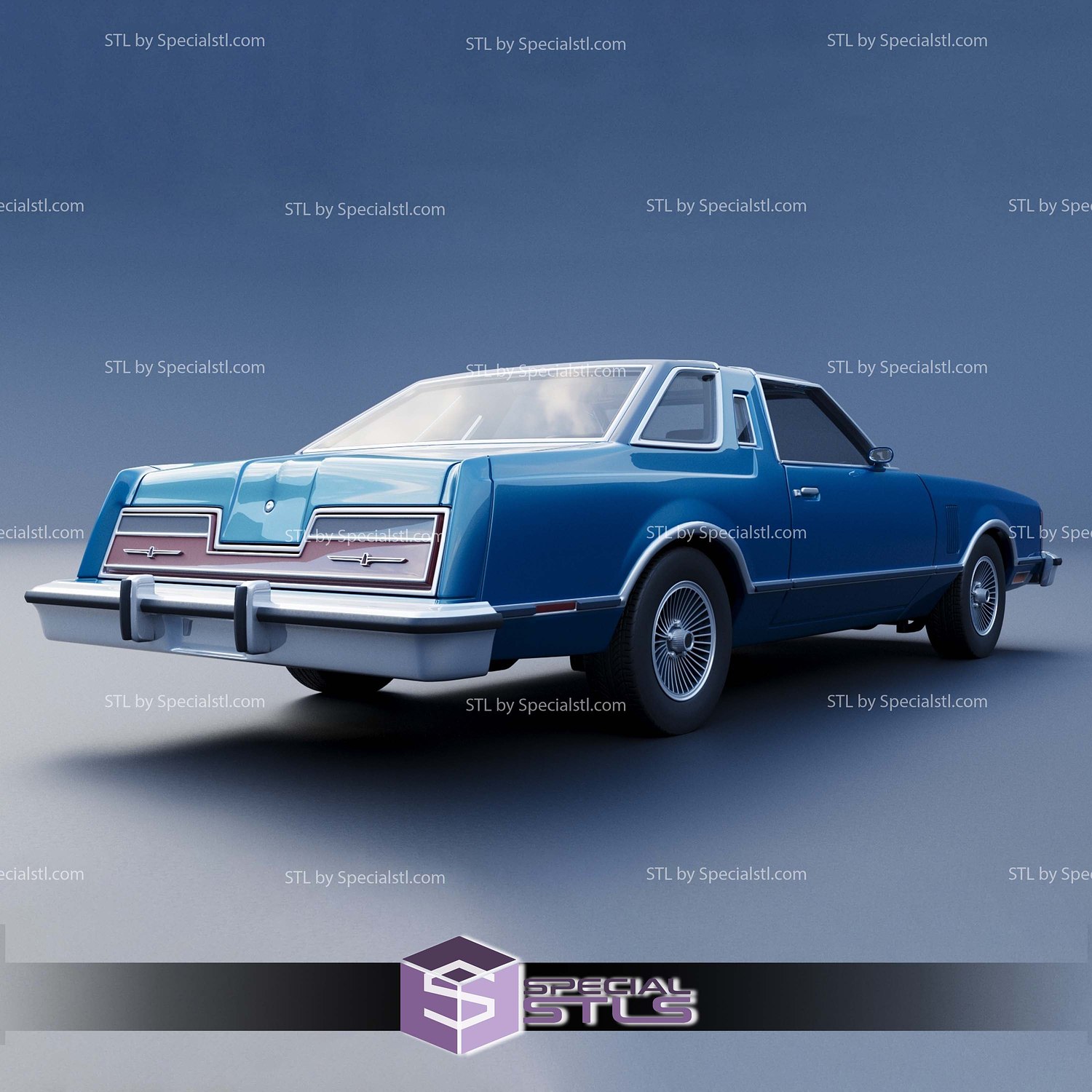 Ford Thunderbird 1977 Sculptures 3D Printing STL Model — view 6