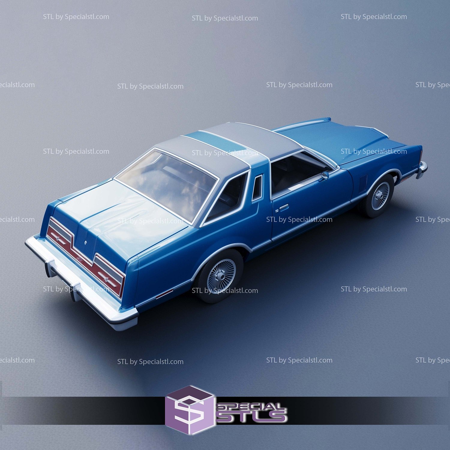 Ford Thunderbird 1977 Sculptures 3D Printing STL Model — view 7
