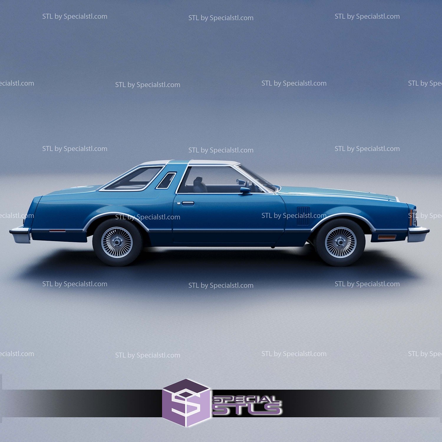 Ford Thunderbird 1977 Sculptures 3D Printing STL Model — view 8