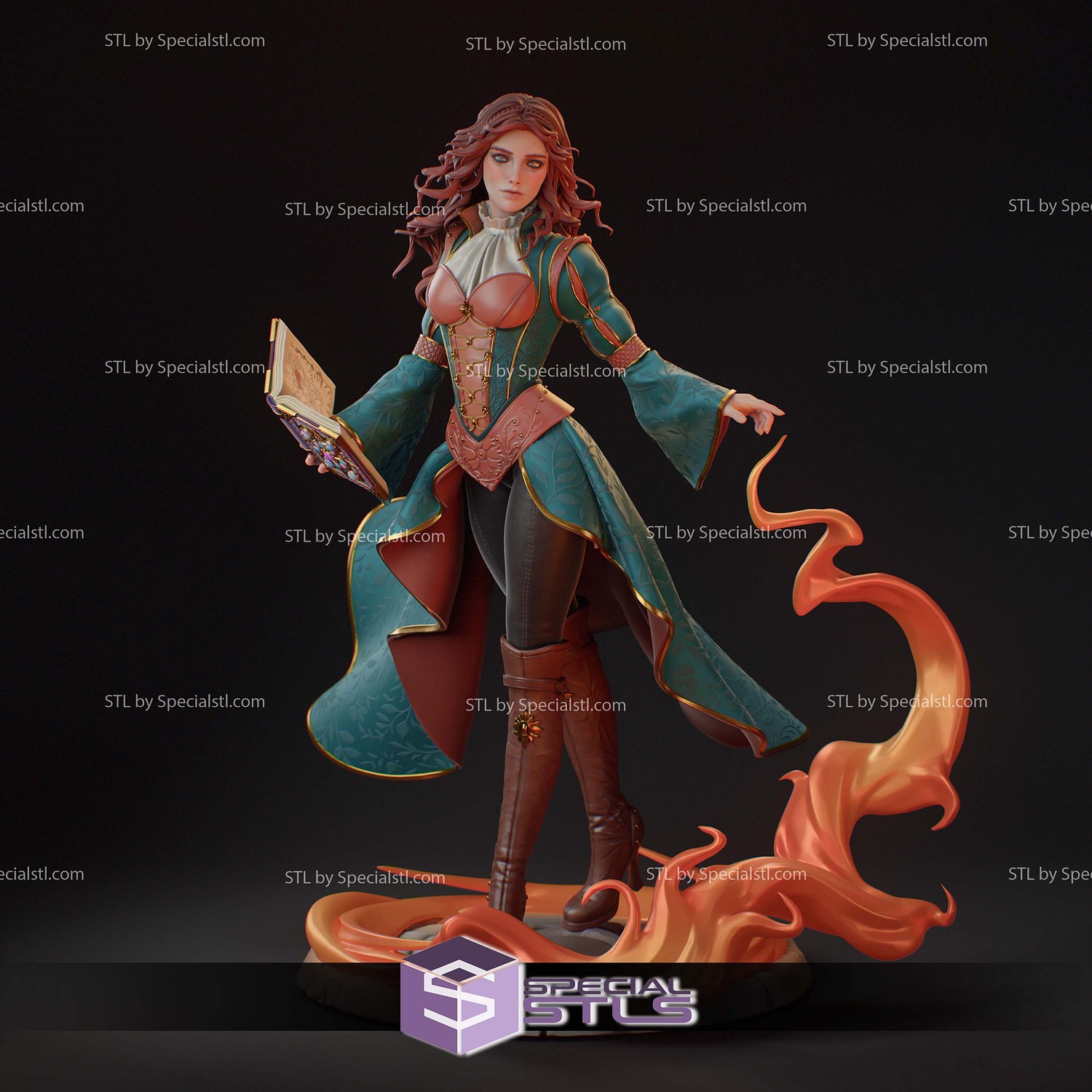 Triss Merigold The Witcher 1-8 3D Printer Files STL Model — view 2