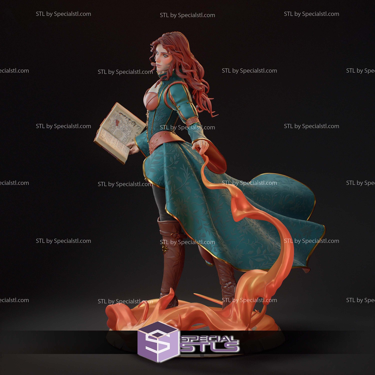 Triss Merigold The Witcher 1-8 3D Printer Files STL Model — view 4