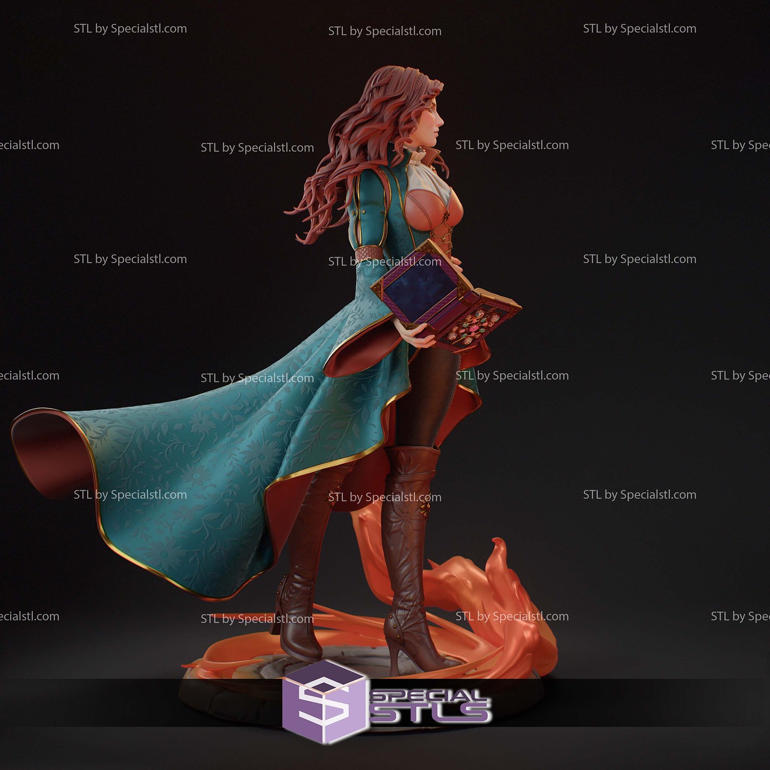 Triss Merigold The Witcher 1-8 3D Printer Files STL Model — view 5