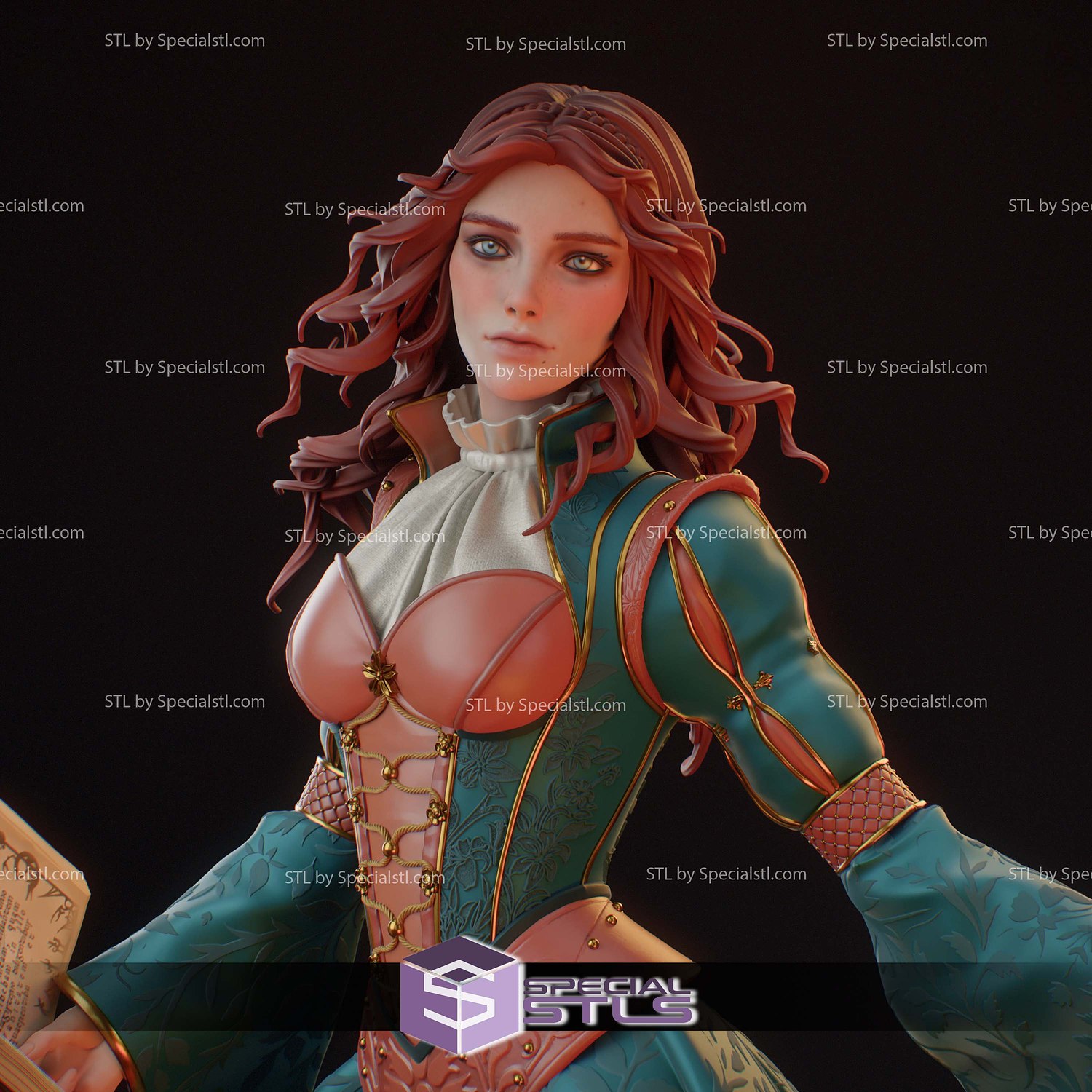 Triss Merigold The Witcher 1-8 3D Printer Files STL Model — view 6