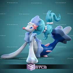 Primarina Pokemon Complete STL Files 3D Model