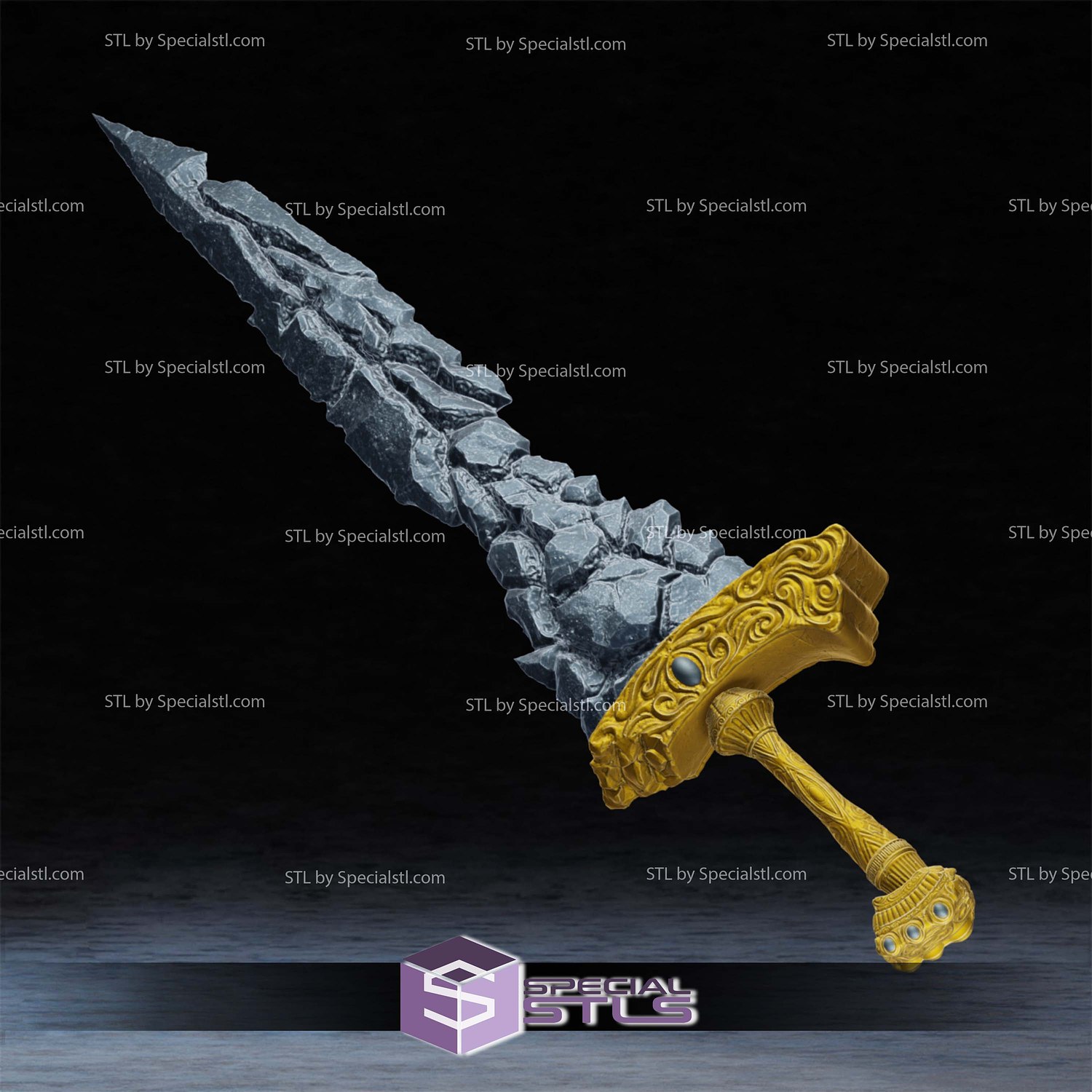 Cosplay STL Files Elden Ring Maliketh Black Blade 3D Model — view 2