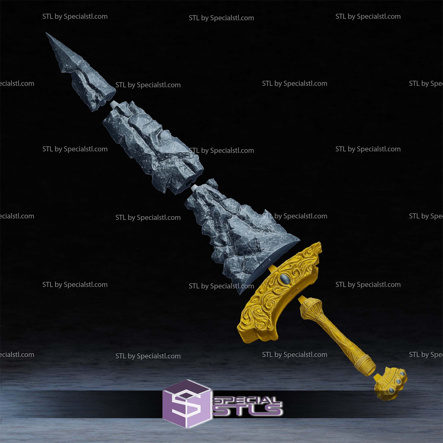 Cosplay STL Files Elden Ring Maliketh Black Blade 3D Model — view 5