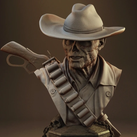 The Ghoul Bust 3D Printer Files | Assembly STL Model