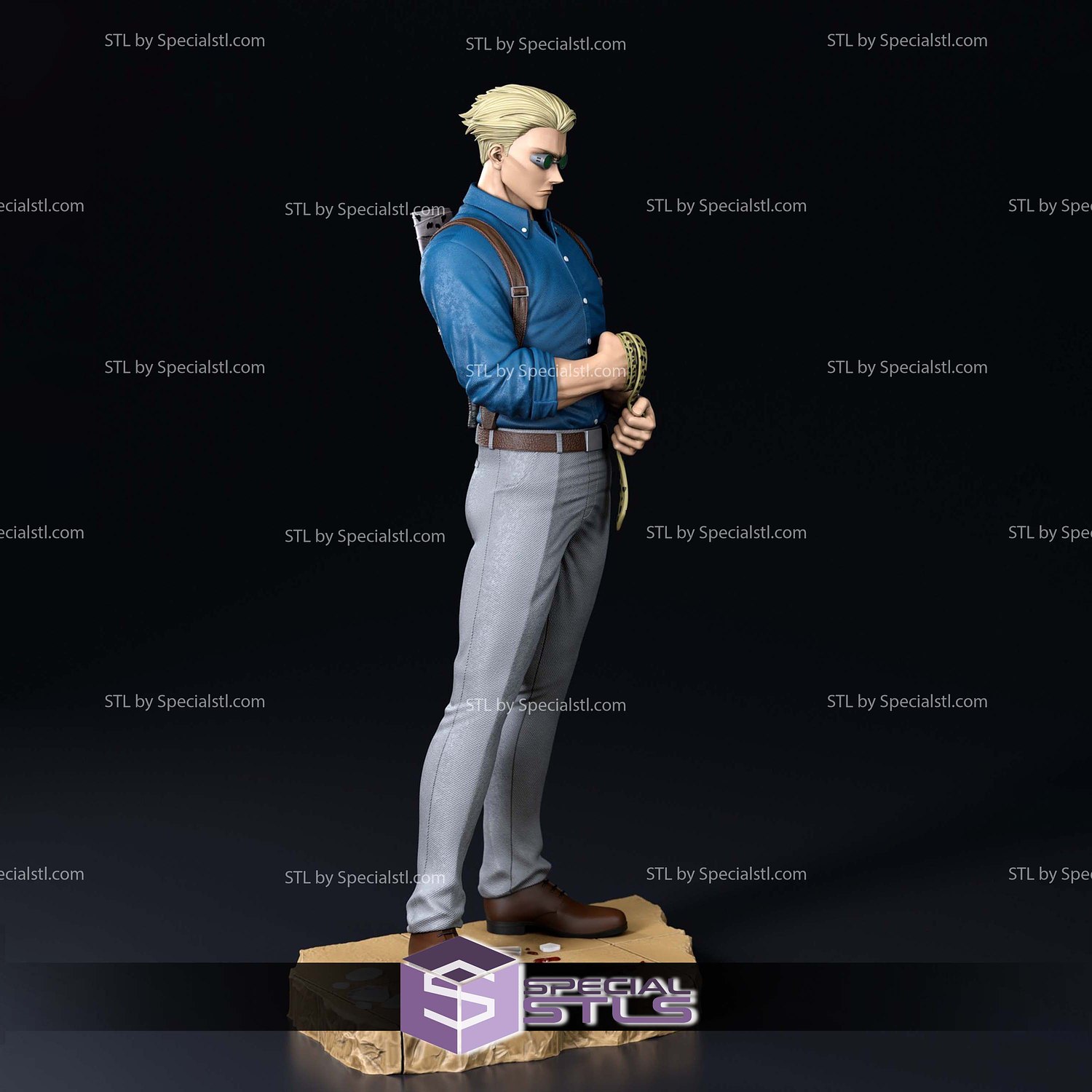 Kento Nanami Standing V3 3D Printing Models STL Model — view 3