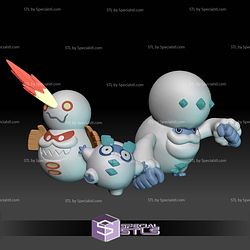 Pokemon STL Collection Galarian Darumaka Darmanitan 3D Model
