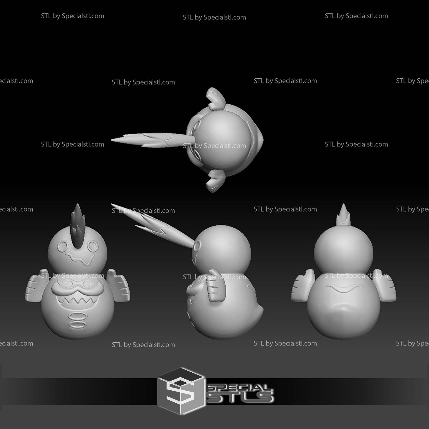 Pokemon STL Collection Galarian Darumaka Darmanitan 3D Model — view 3