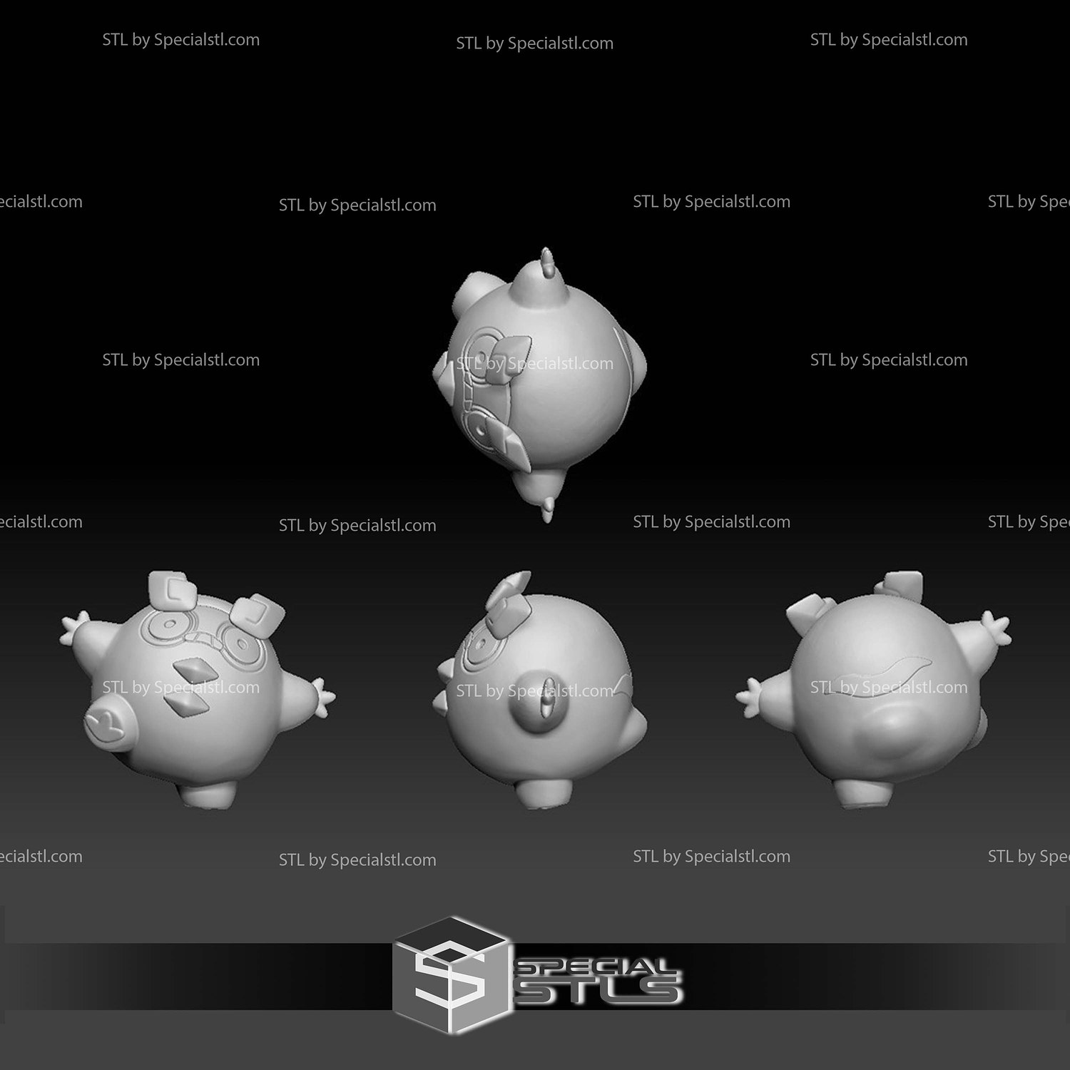 Pokemon STL Collection Galarian Darumaka Darmanitan 3D Model — view 4