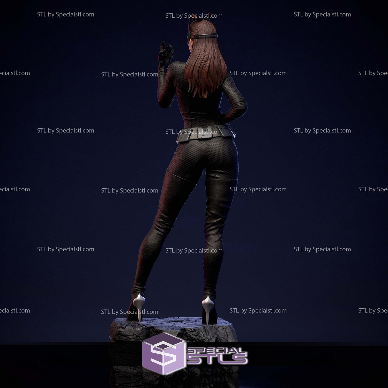 Anne Hathaway Catwoman 3D Printer Files STL Model — view 5