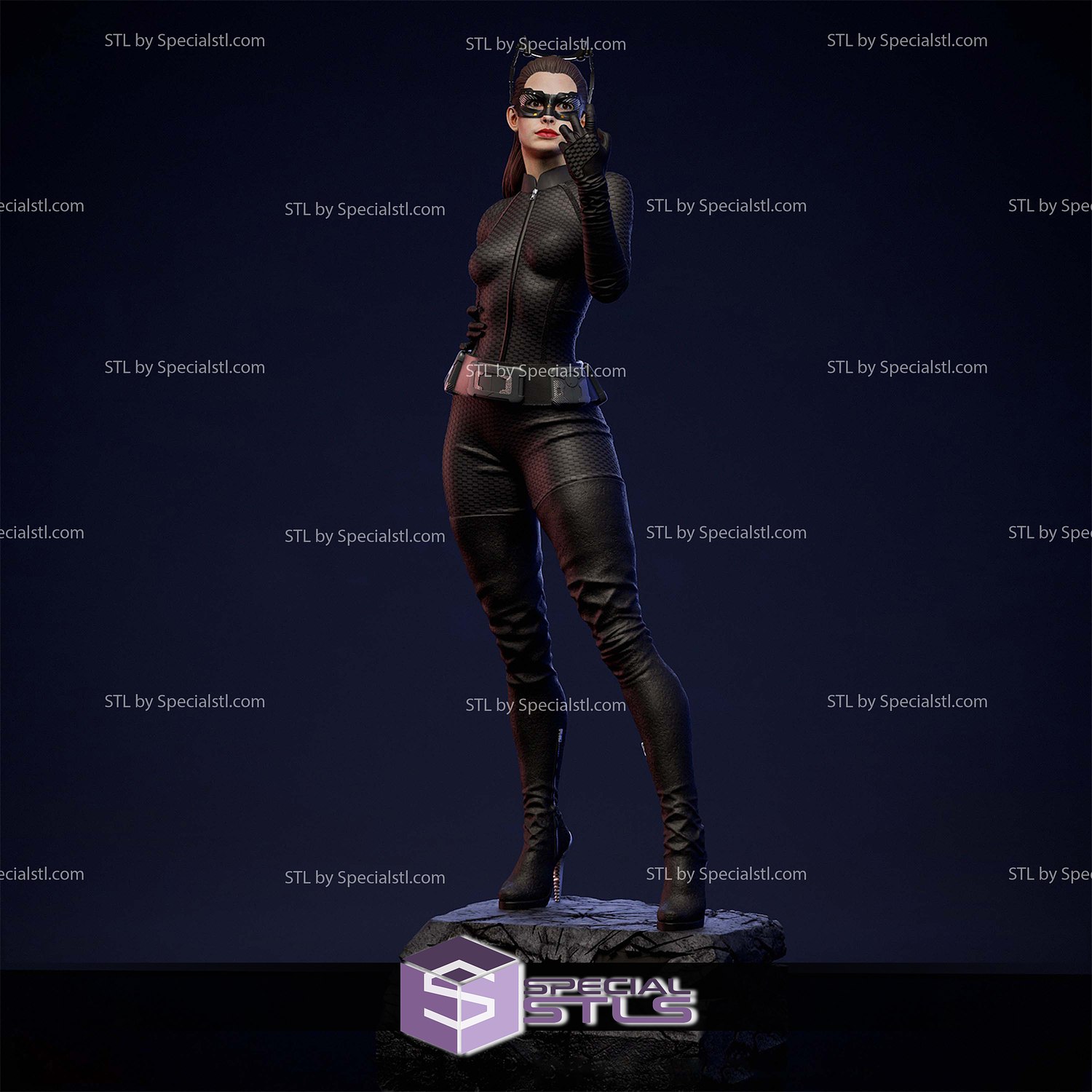 Anne Hathaway Catwoman 3D Printer Files STL Model — view 8