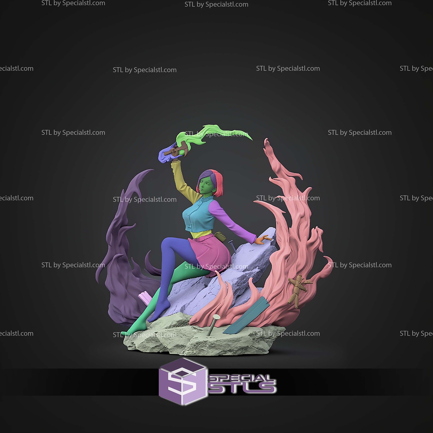 Nobara Kugisaki Jujutsu Kaisen STL Files 3D Model — view 6