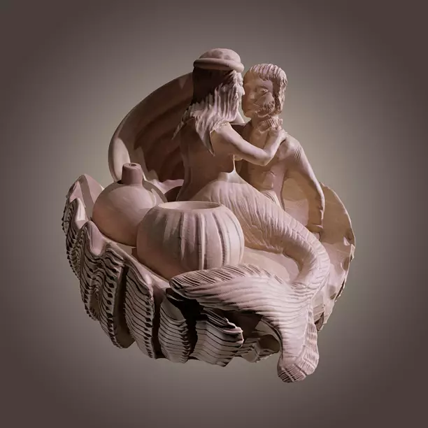 Mermaids love 3D FBX Model