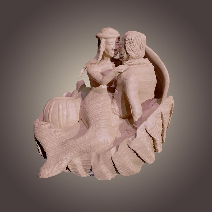 Mermaids love 3D FBX Model — view 4