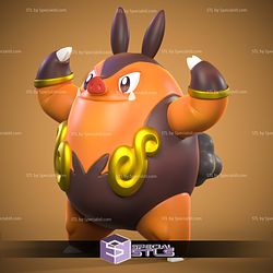 Pignite Pokemon Complete STL Files 3D Model