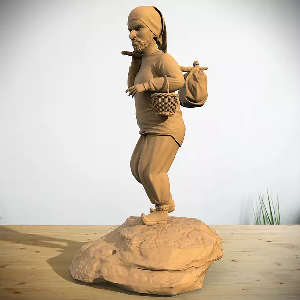 3D PEASANT DWARF MODELLING OBJ Model