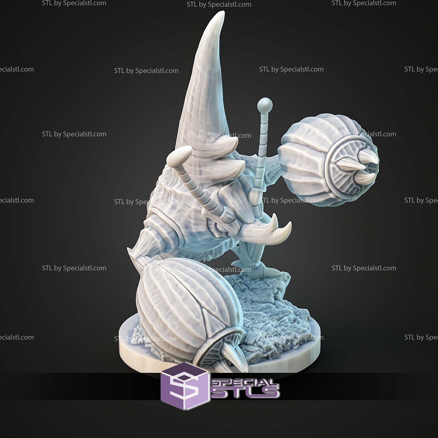 Kaiju Pokemon Heracross Hercules Beetle STL Files 3D Model — view 2