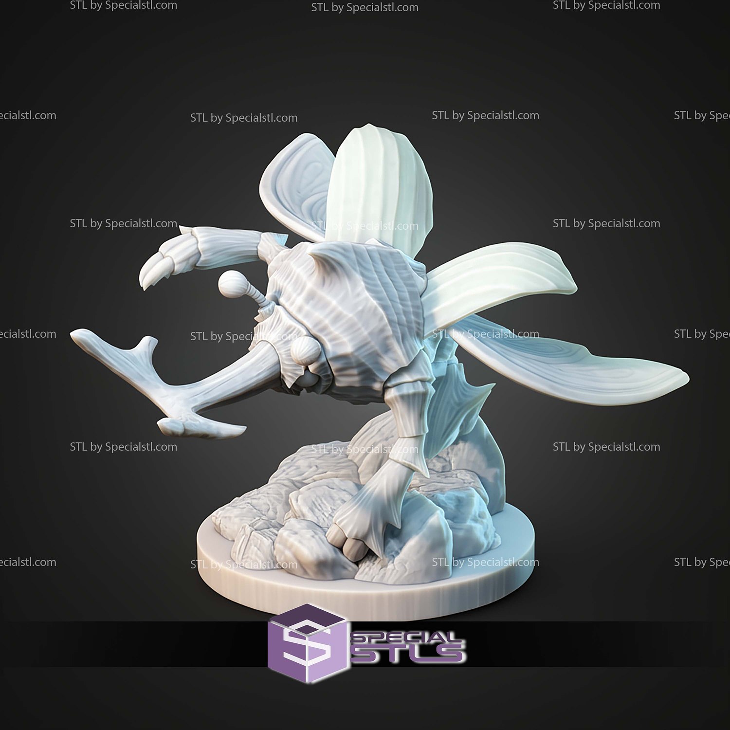 Kaiju Pokemon Heracross Hercules Beetle STL Files 3D Model — view 3