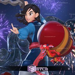 Mulan on Roof Sculptures 3D Printing STL Model