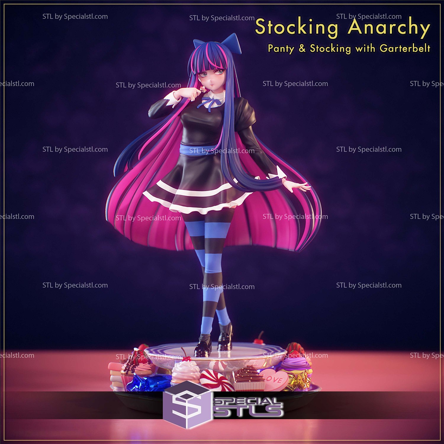 Stocking Anarchy 3D Printer Files STL Model — view 4